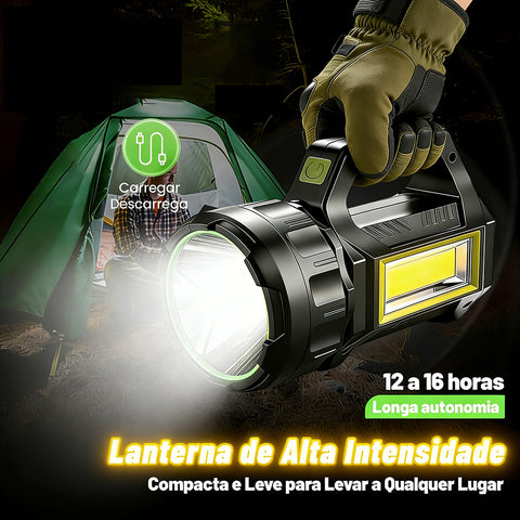 Lanterna LED 150.000 Lúmens Solar + USB | 30W 20000mAh Power Bank IPX4