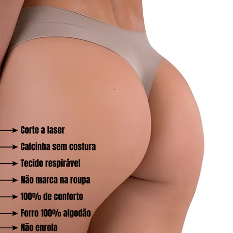 Kit Calcinhas Fio Dental Sem Costura Rario10 – Corte a Laser | Forro 100% Algodão | P ao GG