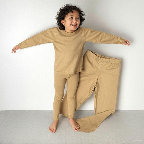 Conjunto Térmico Pelúciado Infantil Juvenil Menina e menino - Tamanhos 04 ao 14