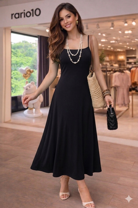Vestido Feminino Longo Alcinha