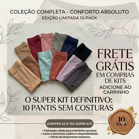 Kit Calcinhas Sem Costura Poliamida Rario10 – Leve, Confortável e Sem Marca | P/M e G/GG