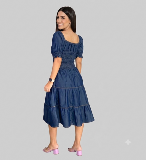 Vestido Jeans Midi 3 Marias Rodado