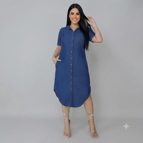 Vestido Jeans Chamise Camisão Soltinho Rario10 – Jeans Liverpool Premium | P ao GG