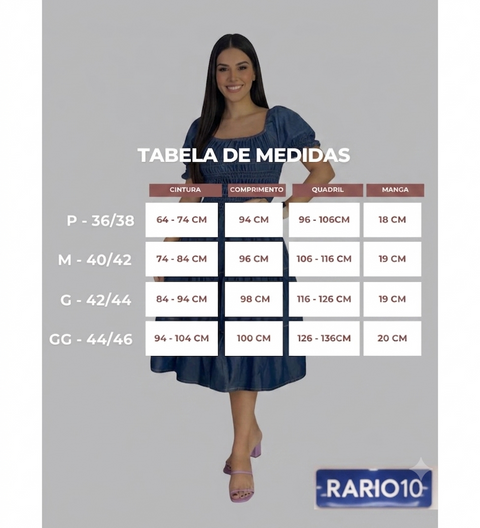 Vestido Jeans Midi 3 Marias Rodado