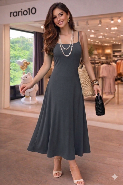 Vestido Feminino Longo Alcinha
