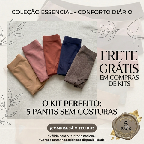 Kit Calcinhas Sem Costura Poliamida Rario10 – Leve, Confortável e Sem Marca | P/M e G/GG