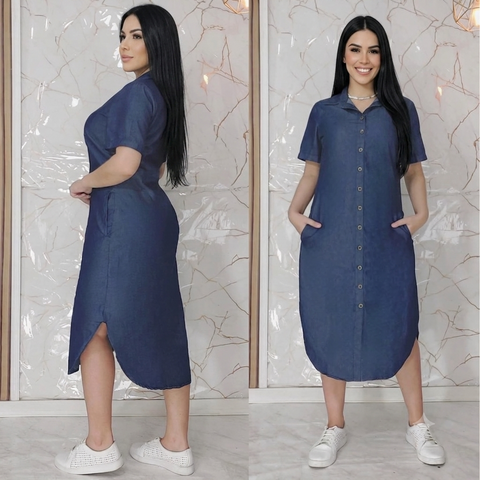 Vestido Jeans Chamise Camisão Soltinho Rario10 – Jeans Liverpool Premium | P ao GG