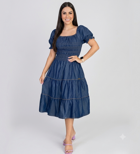 Vestido Jeans Midi 3 Marias Rodado