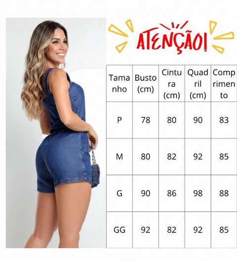 Macaquito Feminino Jeans Tencel com Botões na Frente Rario10 – Premium, Sustentável e Estiloso | P ao 2G
