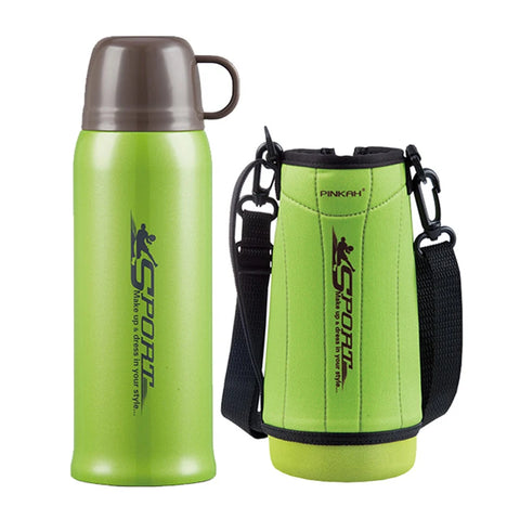 Garrafa Térmica Pinkah Thermos 730ml com bolsa grátis, aço inoxidável 304
