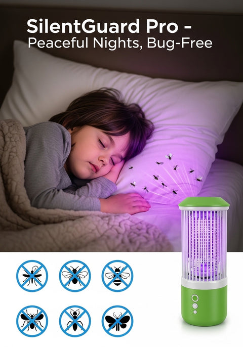 LUMINÁRIA MOSQUITEIRO UV 2 EM 1