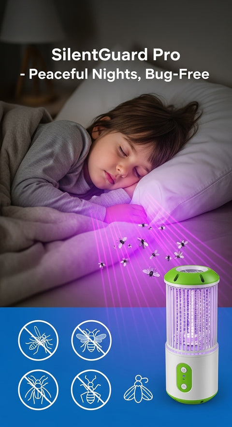 LUMINÁRIA MOSQUITEIRO UV 2 EM 1