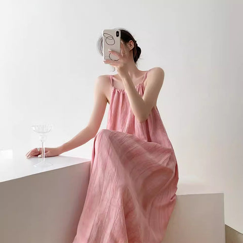 Vestido Longo Feminino Rosa