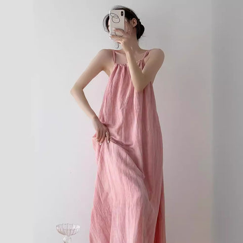 Vestido Longo Feminino Rosa