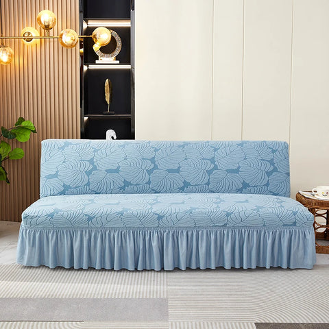 Capa de Sofá-Cama Jacquard com Saia e sem Braços