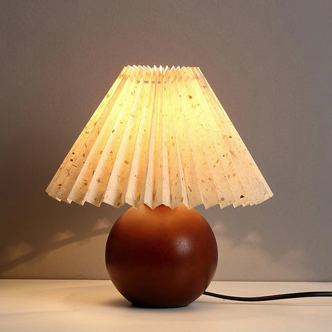 Luminária de Mesa Retrô de Madeira Maciça