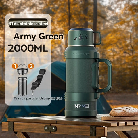 Garrafa Térmica Grande de Aço Inoxidável 2L, 4L, 5L, 6L