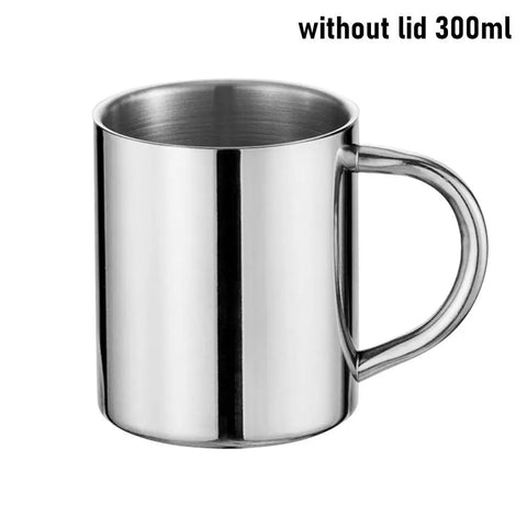 Caneca de Café em Aço Inoxidável de 1 peça, 200/300/400ml