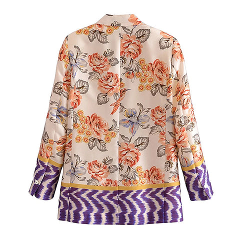 Conjunto Feminino Blazer e Calça Floral