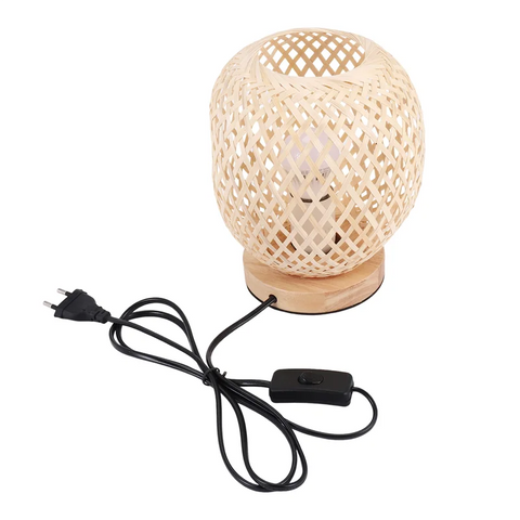 Abajur de Mesa em Bambu