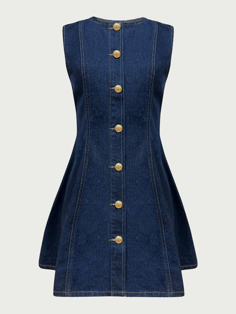 Vestido Feminino Elegante de Verão Sem Mangas