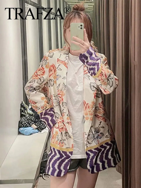 Conjunto Feminino Blazer e Calça Floral