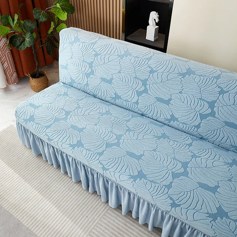 Capa de Sofá-Cama Jacquard com Saia e sem Braços
