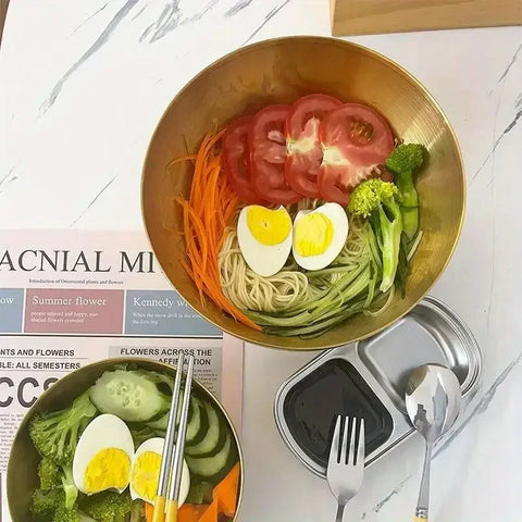 Tigela de Salada em Aço Inoxidável