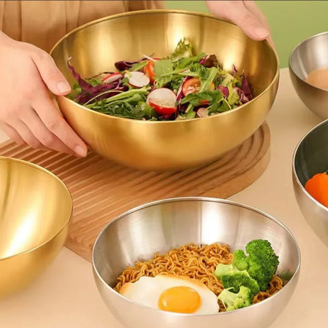 Tigela de Salada em Aço Inoxidável