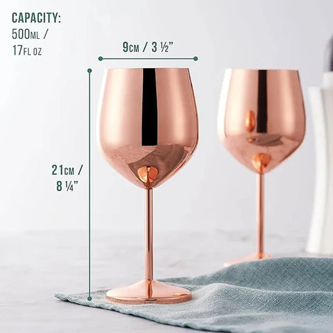 Cálice de Vinho de Aço Inoxidável 500ml