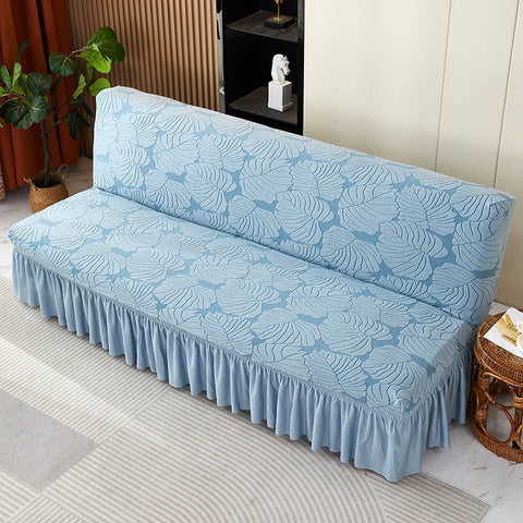 Capa de Sofá-Cama Jacquard com Saia e sem Braços