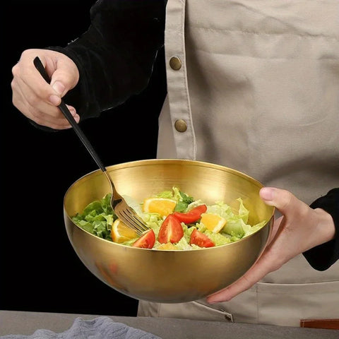 Tigela de Salada em Aço Inoxidável