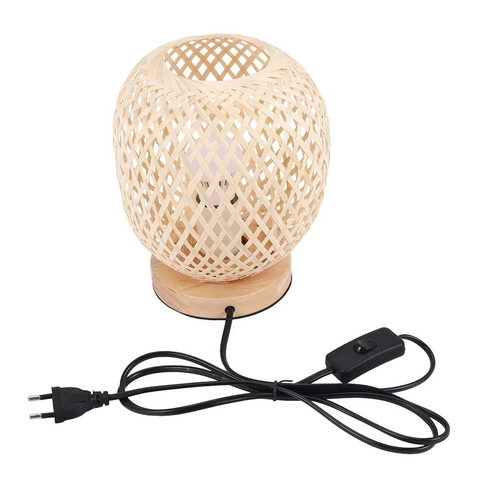 Abajur de Mesa em Bambu