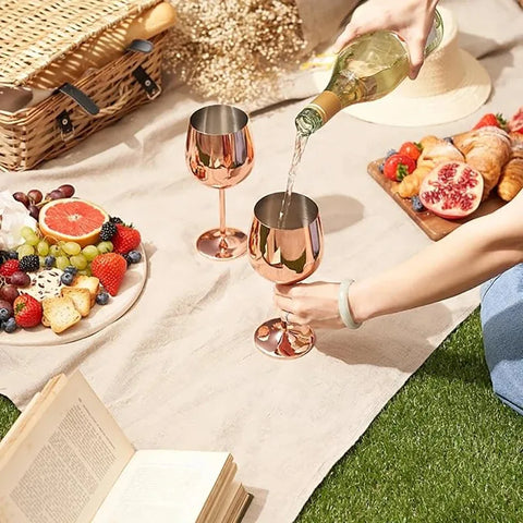 Cálice de Vinho de Aço Inoxidável 500ml