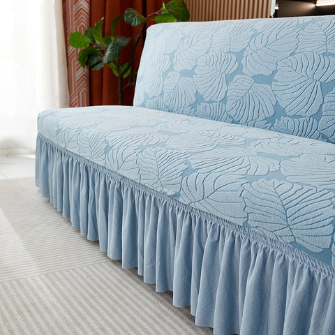 Capa de Sofá-Cama Jacquard com Saia e sem Braços