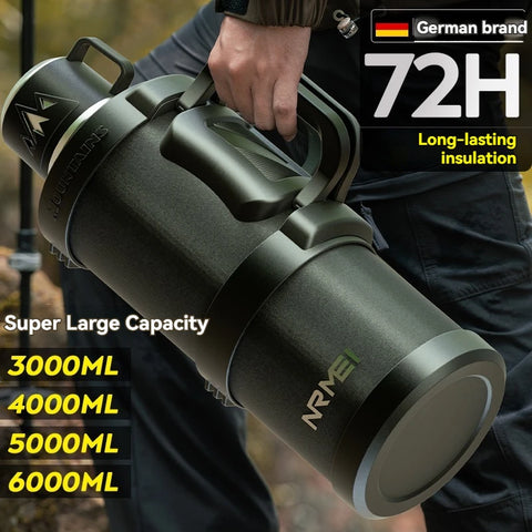 Garrafa Térmica Grande de Aço Inoxidável 2L, 4L, 5L, 6L