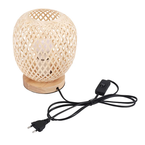 Abajur de Mesa em Bambu