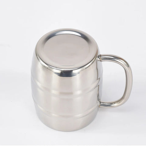 Copo de Cerveja Duplo de Aço Inoxidável 500/450ml