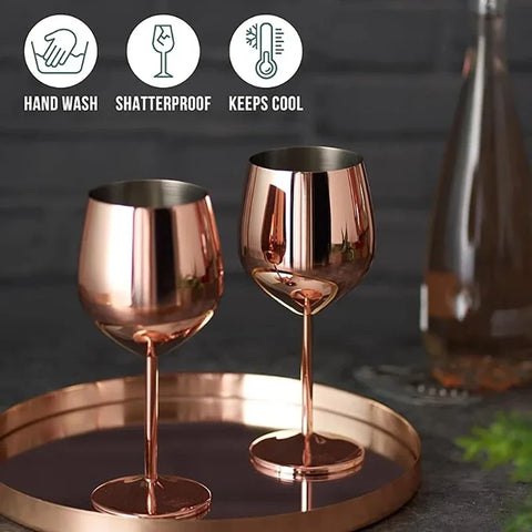 Cálice de Vinho de Aço Inoxidável 500ml