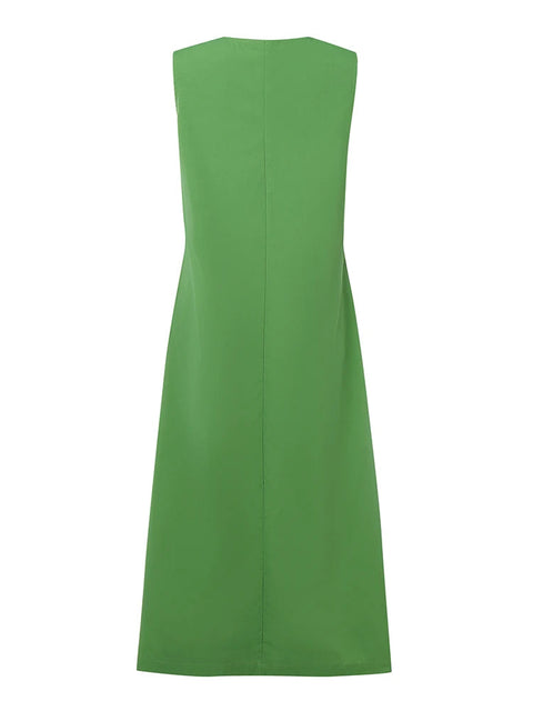 Vestido Midi em Linho Casual