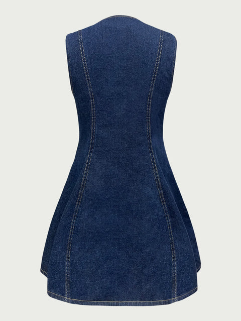 Vestido Feminino Elegante de Verão Sem Mangas