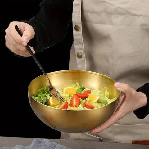Tigela de Salada em Aço Inoxidável