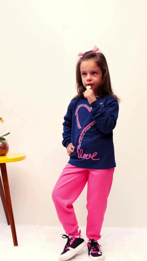 Moletom Infantil Menina 1 ao 14 Conjunto Feminino kit 6 Peças