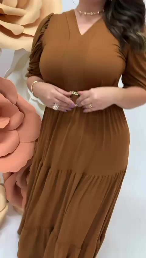 Vestido Feminino Longo Evangelico Plus Size Duas Marias Com Cinto Tendencia Fardamento Do M Ao EXG