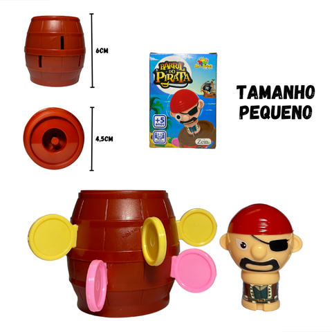 Jogo Pula Pirata 3 Tamanhos Art Brinks Barril Pirata