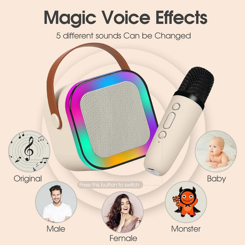 K12 caixa de som com microfone, Alto-falante Bluetooth Karaoke com Microfone