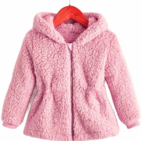 Blusa de frio Menina Infantil Pelinho com Capuz feminina TOUCA Tedy Casaco Teddy Ted JAQUETA INFANTIL