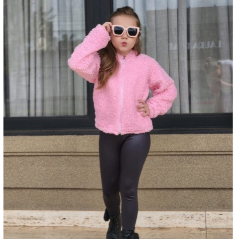 Blusa de frio Menina Infantil Pelinho com Capuz feminina TOUCA Tedy Casaco Teddy Ted JAQUETA INFANTIL