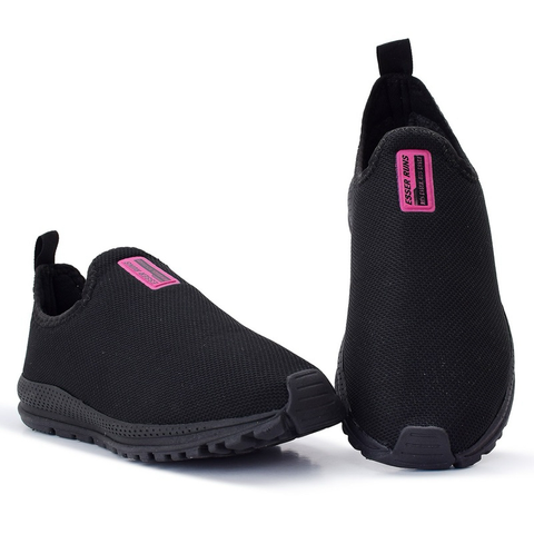 Tênis Meia Feminino Calce Fácil Botinha Ortopédico Esportivo Sneaker Slip On Casual confortável Academia