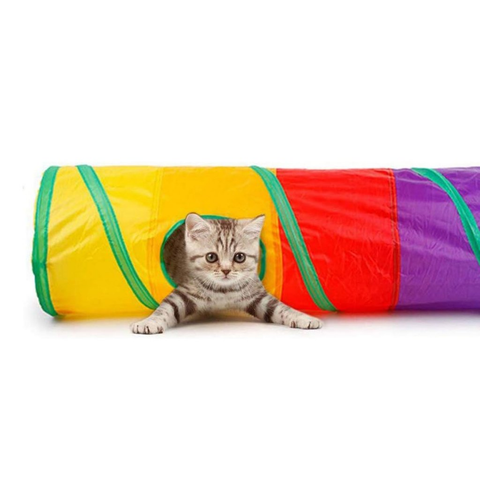 Brinquedo Para Pets Túnel Labirinto Para Gatos Colorido